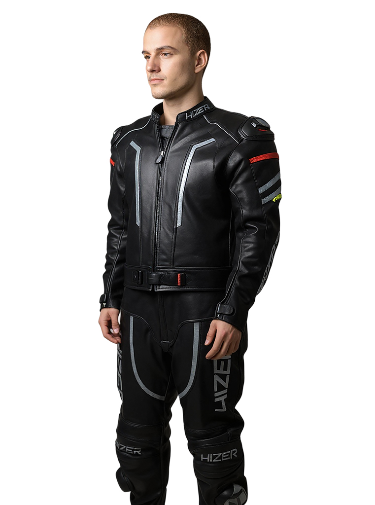 Комбинезон мотоциклетный (кожа) HIZER CE-1070 Gray (XXL)